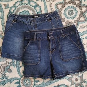 Bundle of blue Jean shorts.
